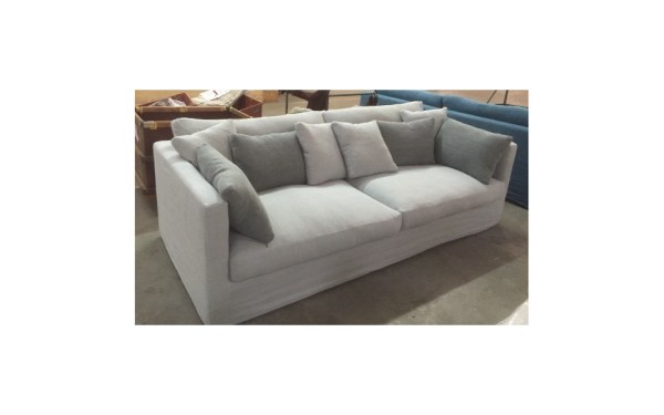 Canapé 5 places Nomad 220 cm - Home Spirit - Confortable et généreux avec coussins en plumes et structure en hêtre_5