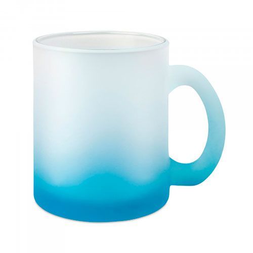 Mug verre transparent personnalisable avec anse couleur