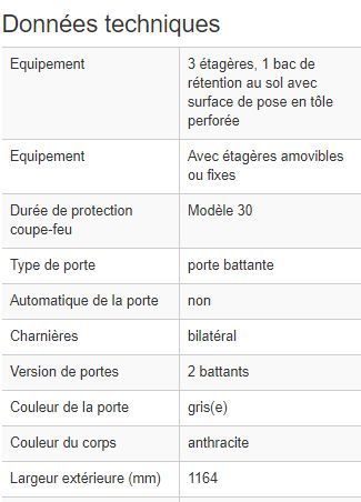 218344w - Armoire de sécurité anti-feu Basis-Line 30 minutes - 3 étagères réglables et bac de rétention_5
