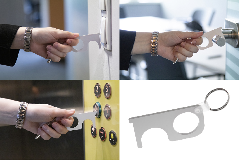 Porte-clés hygiénique - pratique en acrylique - avec bague en métal_5