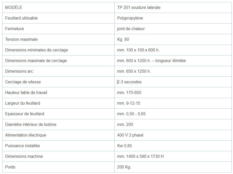 Tp201 - cercleuse automatique avec soudure latérale - Ferplast - poids 200 kg_5