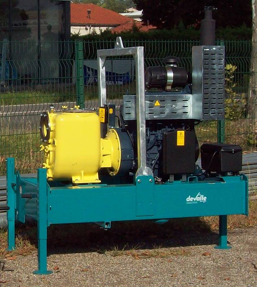 Groupe motopompe sur mesure - gamme GMP TP travaux publics : eaux claires et chargées jusqu'à 1000 m3/h - Devalle Eau et Force_5