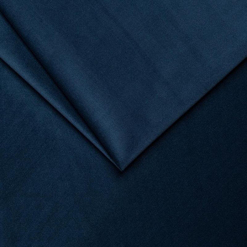 Canapé convertible ODACIO - Ouverture express 140x197 cm - Têtières réglables - Matelas 16 cm - Pieds dorés - Velours bleu nuit_5