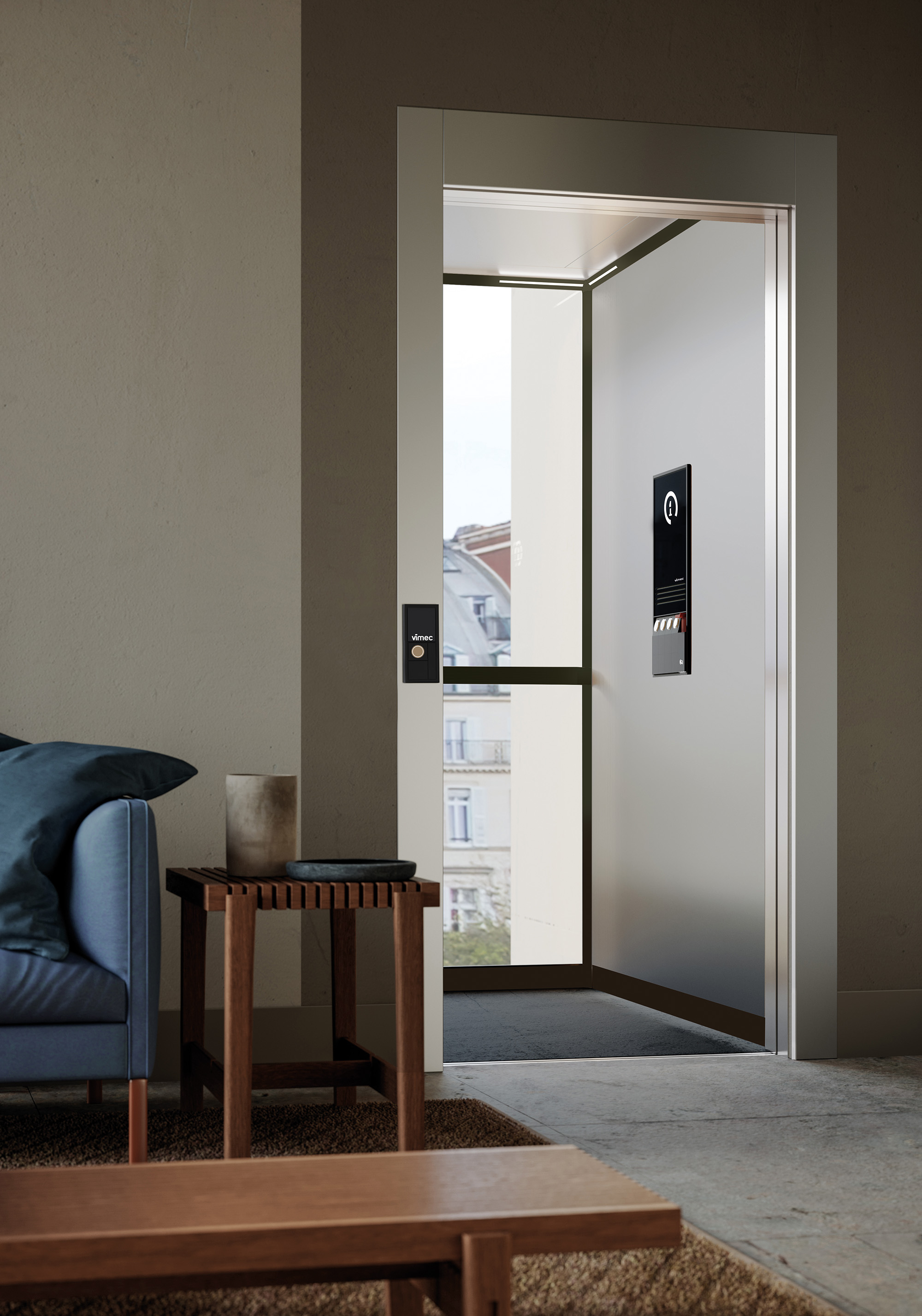 Ascenseur  de maison confortable, silencieux, modulaire, interchangeable et connecté  - AR:IA_5
