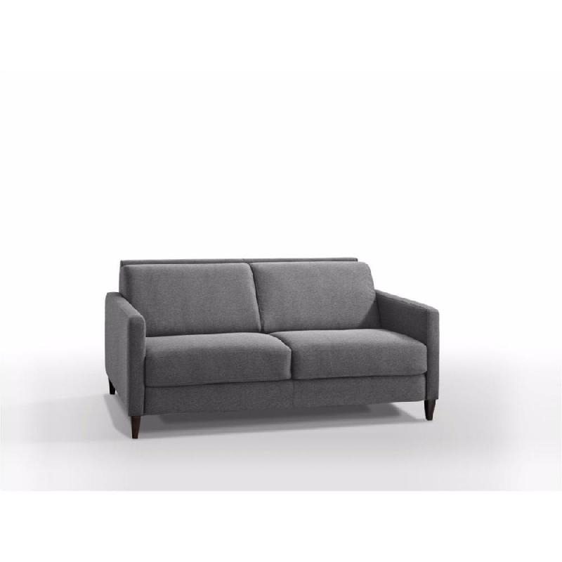 Canapé convertible express Oslo Tweed gris graphite - Couchage 140x197 cm - Matelas 16 cm - Sommier lattes Renatonisi_5