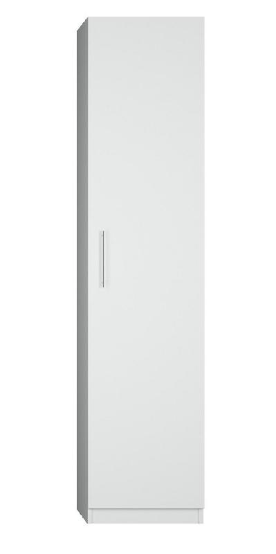 Composition lit escamotable blanc mat Dynamo Sofa - Canapé accoudoirs blanc et gris - Armoire et bibliothèque 140x200 cm_5