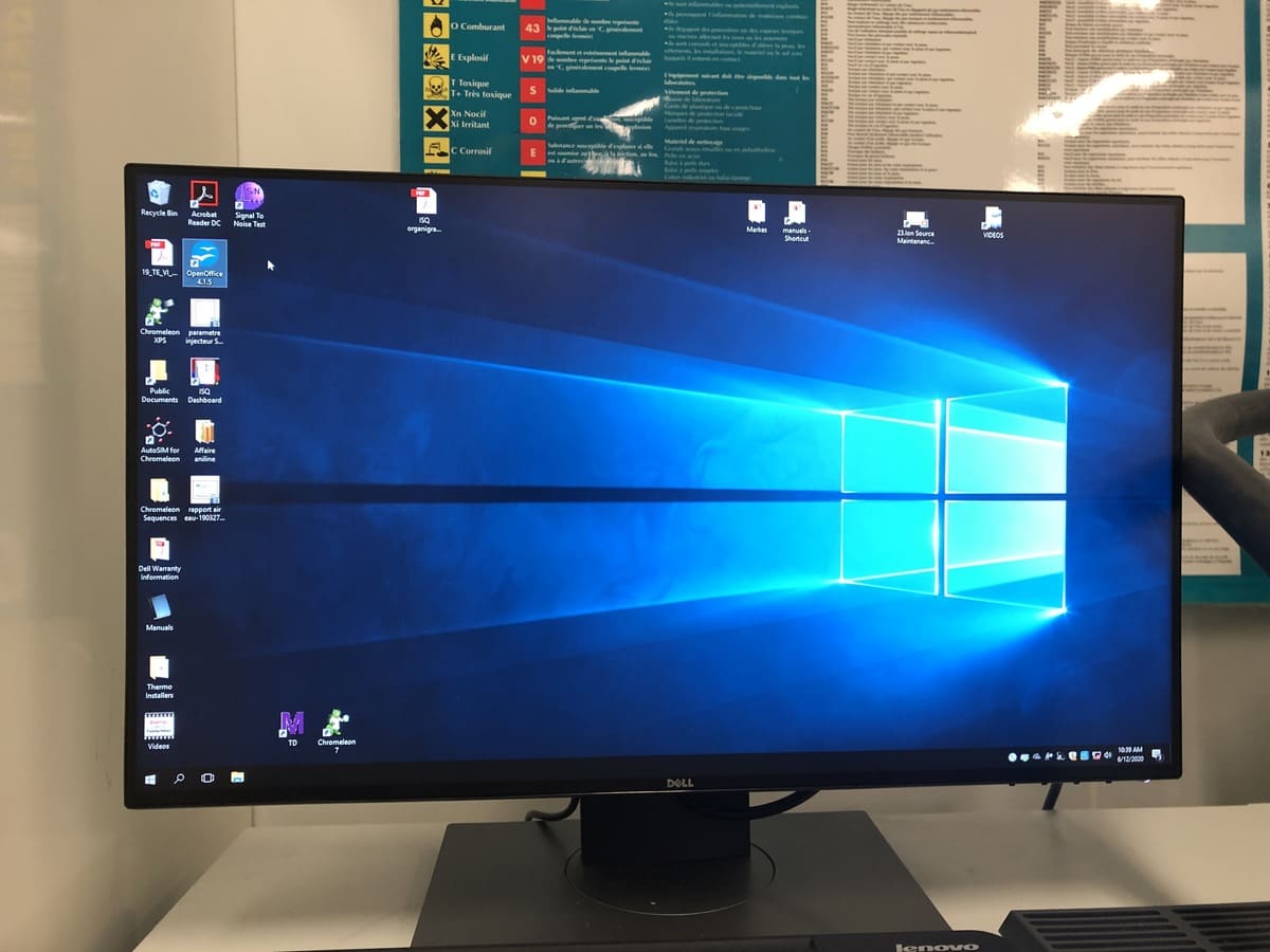 Appareil GC-MS reconditionné avec logiciel Chromeleon et PC fourni