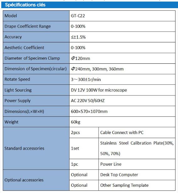 Testeur automatique de drapabilité du tissu - Gester GT-C22 - poids : 60 kg_5