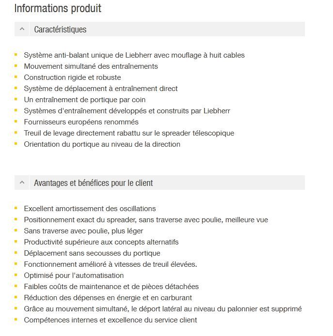 Grue portuaire - Liebherr - portiques de stockage sur pneus avec système anti-balant et envergures de 5 à 8 conteneurs_5