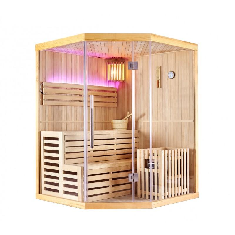 SAUNA D'ANGLE FINLANDAIS NORDICA® VAPEUR V34 (3-4 PLACES) - 150 X 150 X H.200_5
