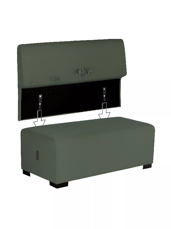 Canapé 2 places vert forêt_5