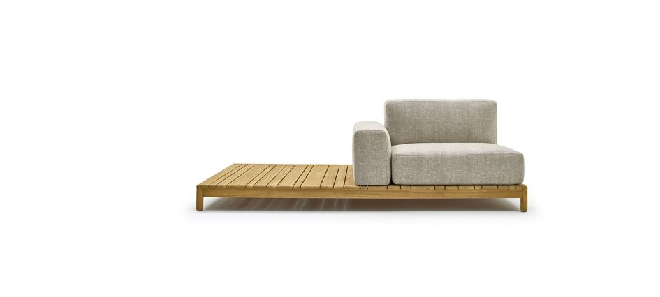 Salon intérieur/extérieur modulable - structure en teck massif certifiée FSC - coussins en mousse HR_5