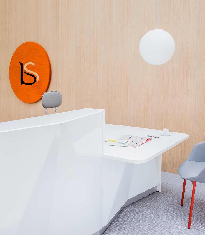 Grande banque d'accueil lumineuse Alpa - MDD - Gris brillant, Droite_5