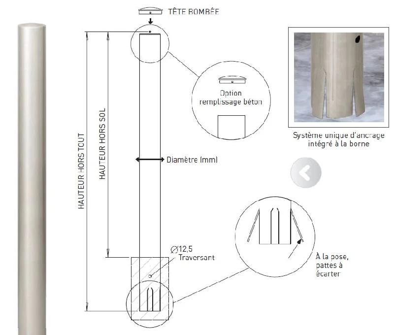 Borne anti-bélier en INOX_5