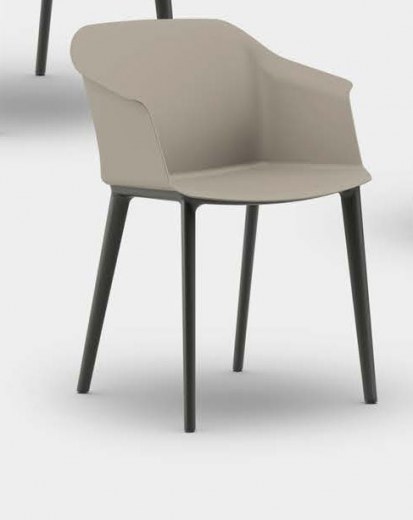 Lot de 4 fauteuils MIZA en polypropylène noir - Piétement 4 pieds - Référence 7980 FR125 - Certifié EN 16139:2013_5