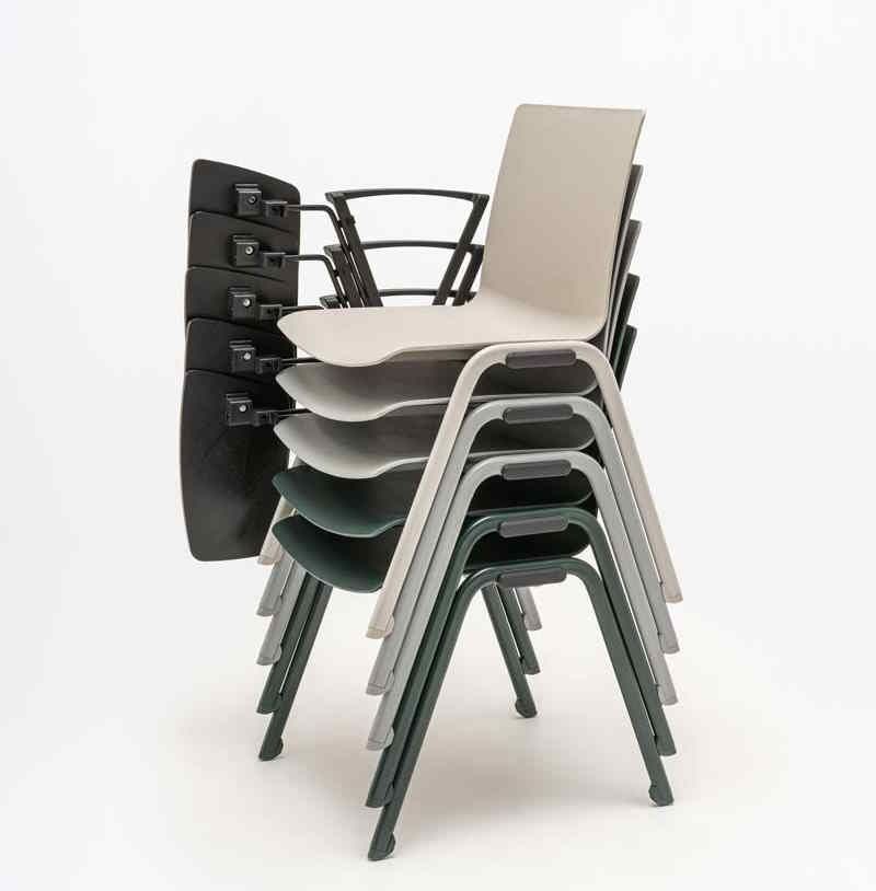 SHEILA - Chaise empilable, polyvalente, structure en polypropylène, options personnalisables_5