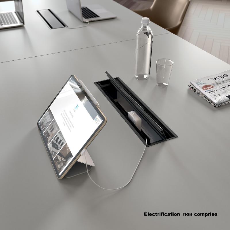 Table de réunion design X5 - Officity - Oui, Anthracite, Orme blanchi_5