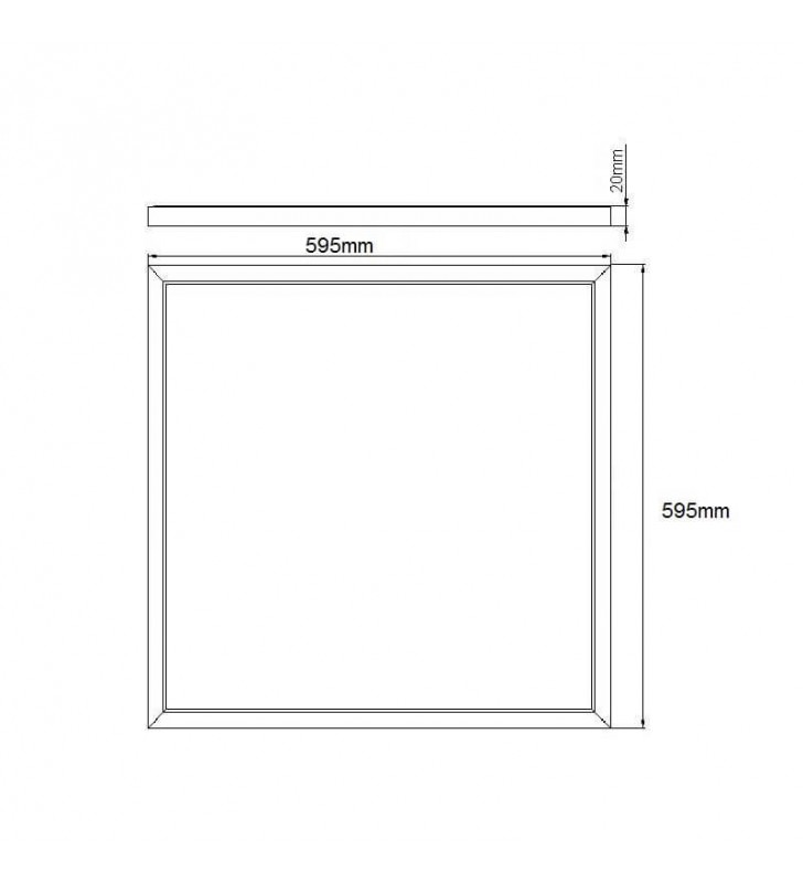 Dalle LED - 60x60 cm - 40W 3000K - Réf DAL606040W3K - panneau extra plat encastrable_5