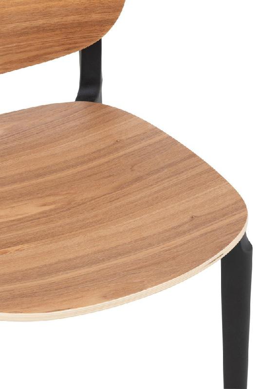 Chaise de cuisine SHINY - Vernis/Naturel - Polypropylène robuste et légère, compatible extérieur_5
