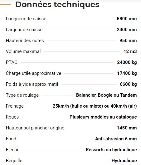 Rollroc 5800 - bennes TP - Rolland - charge utile approximative 17400 kg - caisse acier anti-abrasion 6mm_5