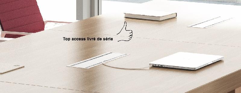 Table de réunion rectangulaire T45 - Officity - Wenge_5