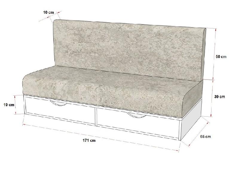 Lit escamotable style industriel KEY SOFA - chêne, bandeau noir, canapé gris, couchage 160x200 cm avec tiroirs de rangement_5