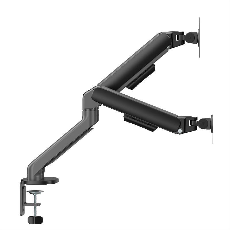 STANDARD Support moniteur avec bras double, Ressort mécanique, 17–32 pouces, max. 2x 10 kg, noir_5