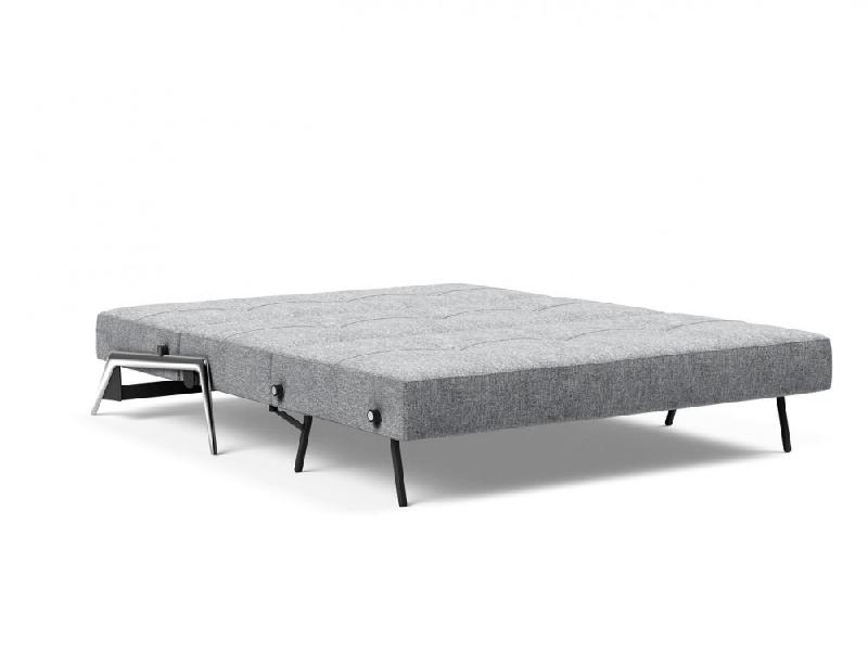 Innovation Living - Canapé design Cubed 02 Alu convertible 160x200 cm - tissu Twist Granite_5