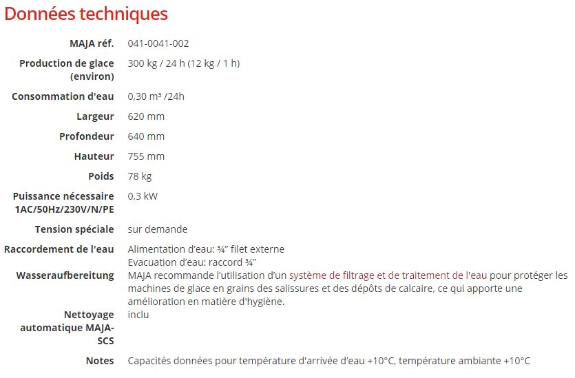 Nac 300 machine à glace en grains / nuggets - maja - 300 kg / 24 h ( 12 kg / 1h)_5