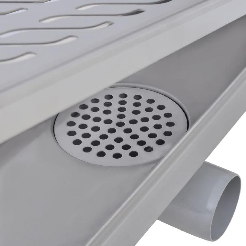 Vidaxl drain de douche linéaire 1030x140 mm acier inoxydable 142188_5