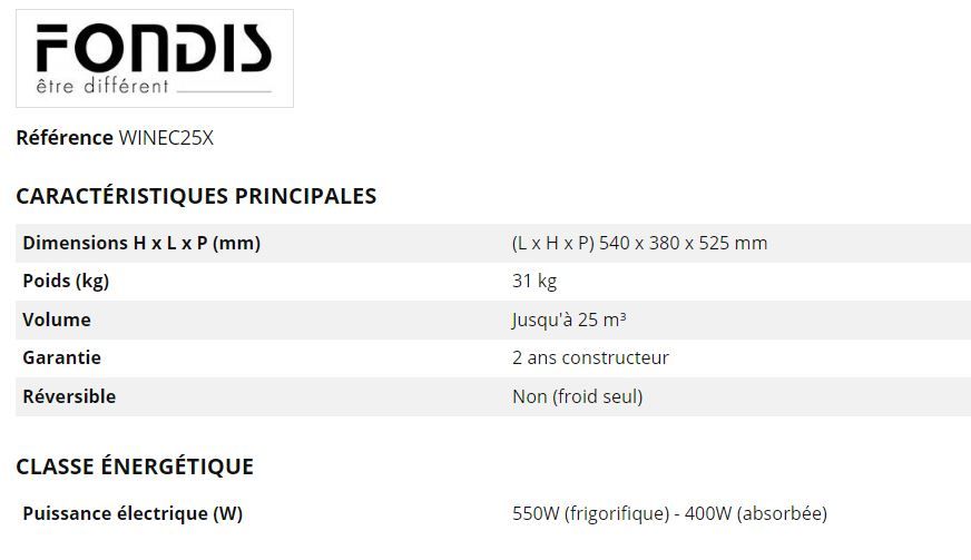 Climatiseur de cave à vin performant, économique et écologique - C25X - S.G.M.N. E-TRADE S.A.S. - Jusqu'à 25m3 et 4000 bouteilles_5