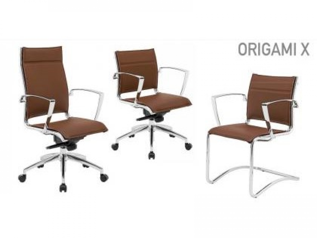 Fauteuil de direction de prestance ORIGAMI X - Design contemporain avec accoudoirs chromés et mécanismes polyvalents_5