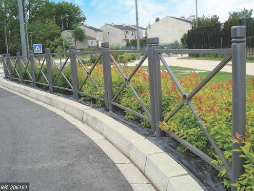 Barrière type Croix de Saint-André traditionnelle et élégante - Longueur 1072 ou 1572 mm - Trois cadres et quatre pommeaux au choix - LIGNE PROVINCE_5