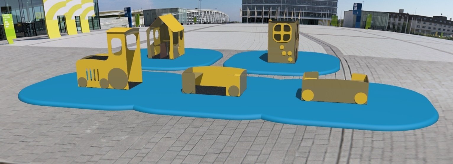 Wagon de petit train ou locomotive - Collection Concarneau - Référence BTCAB03 - Panneaux HPL, plancher antidérapant, châssis inox_5