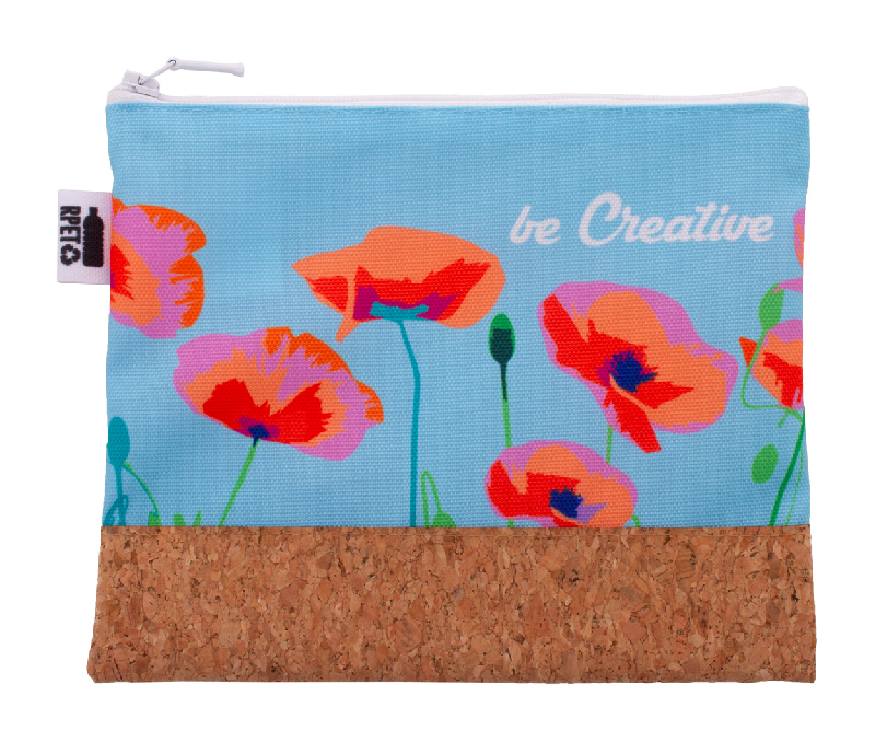 Trousse de maquillage personnalisée - polyester RPET 600D et liège naturel - impression sublimation_5