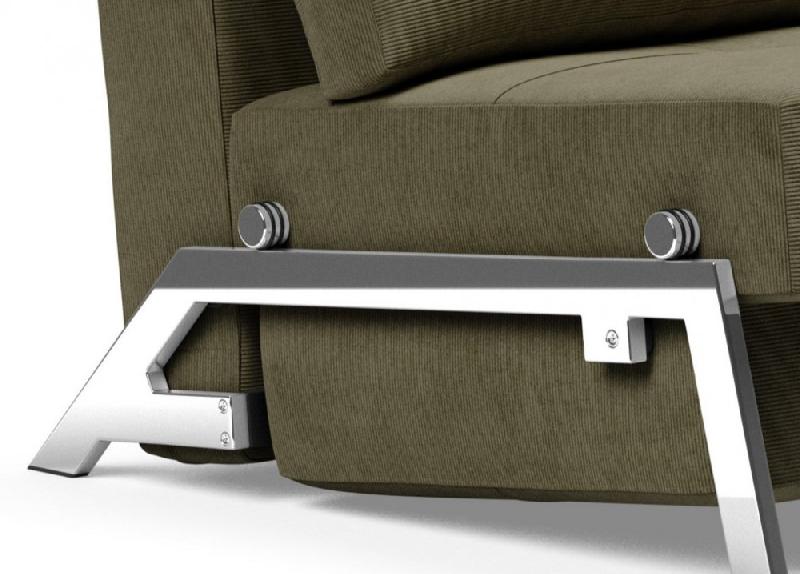 Canapé design convertible Cubed 02 Chrome 200x160 cm - Tissu Cordufine Pine Green - Innovation Living_5