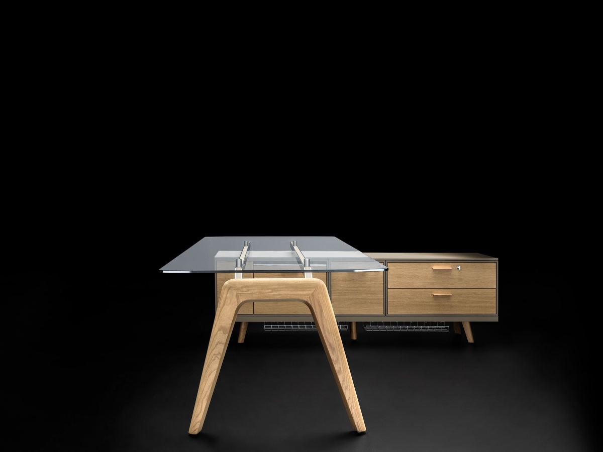 Bureau de direction design et élégant - RAIL - Made in Italy - Finitions haut de gamme_5
