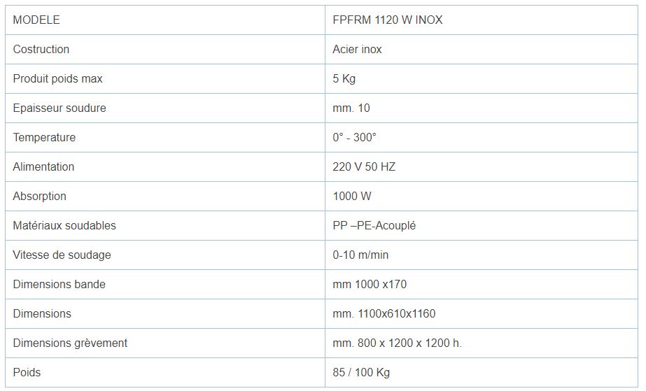 Fpfrm 1120 W Inox - Soudeuse en continu avec marqueur - Ferplast - Poids 85 kg_5