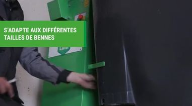 Compacteur et tasseur de bac BP660 à BP1100 LITRES Mobile, déplaçable  pour déchets de marché et halle alimentaire._6