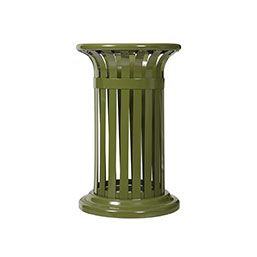 Corbeille publique avec support sac - BORNEO - Acier poudré anti-UV - 35L ou 60L_5