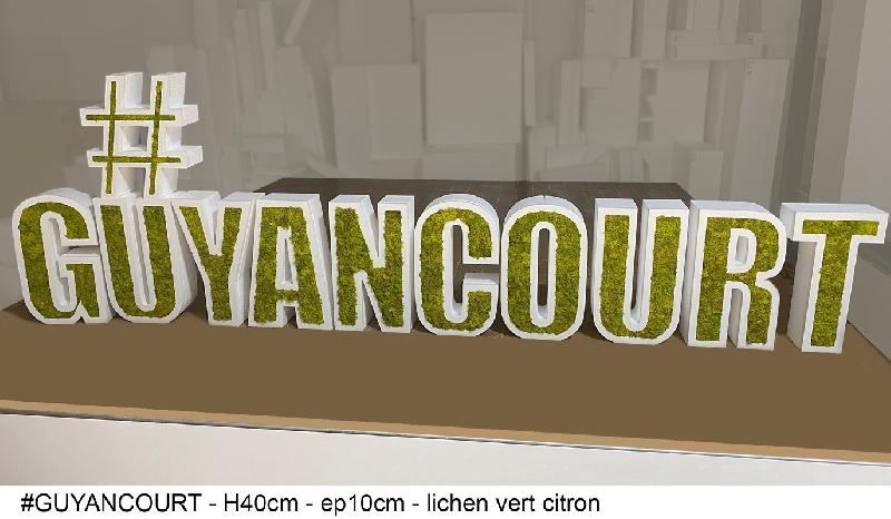 Lettres et logo végétales 3D en polystyrène - Logo, Lichen scandinave pour l'intérieur uniquement, Crème_5