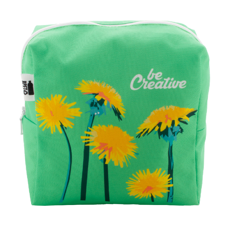 Trousse de maquillage personnalisée - forme carrée en polyester RPET 600D - impression sublimation_5