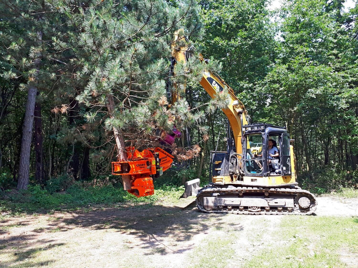 Grappin forestier adapté aux milieux humides et difficiles