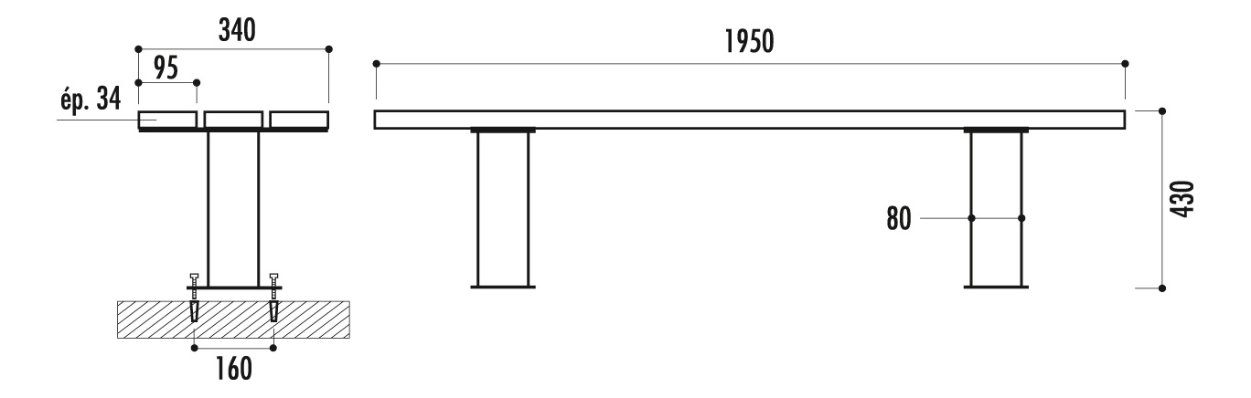 Banquette Bruges Los Angeles Marina - Banc public_5