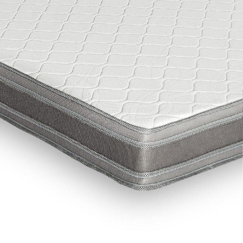Canapé convertible CanapExpress Grandiose - Matelas mémoire 22 cm - Tissu tweed gris clair_5