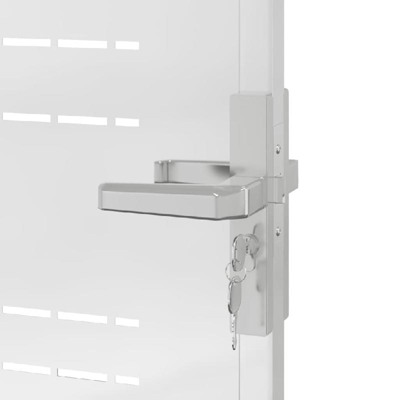 Vidaxl portail de jardin 100x100 cm acier inoxydable 376475_5