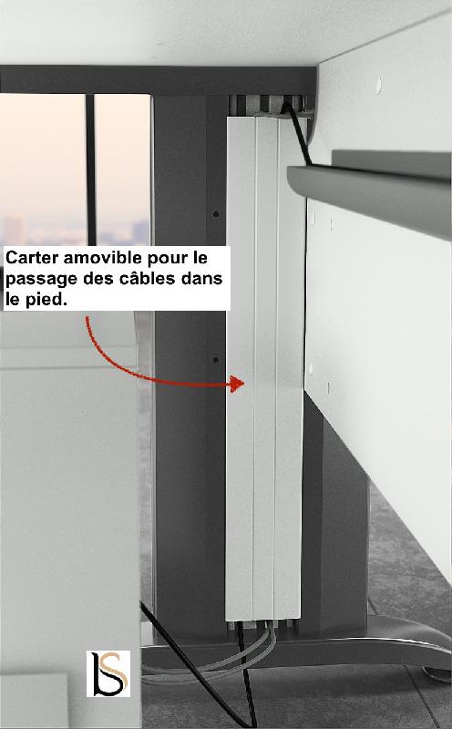 Bureau individuel Sigma - Mobel Linea - Blanc 9010, 160, Acacia clair_5