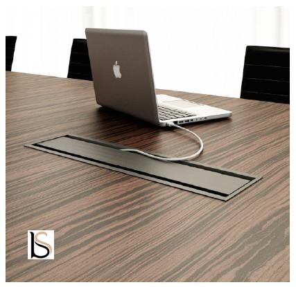 Table de conférence X9 pour 12 personnes - Officity. - Anthracite, Orme gris_5