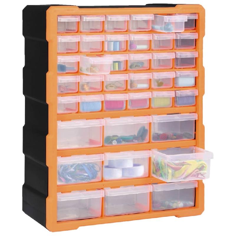 Vidaxl organisateur multi-tiroirs avec 39 tiroirs 38x16x47 cm 147585_5