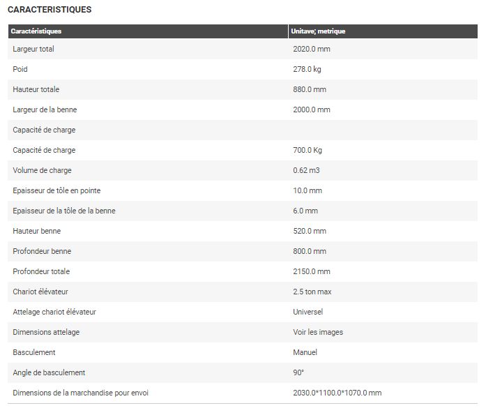 Prm-200-hm - godet pour chariot élévateur - deleks - largeur total : 2020.0 mm_5